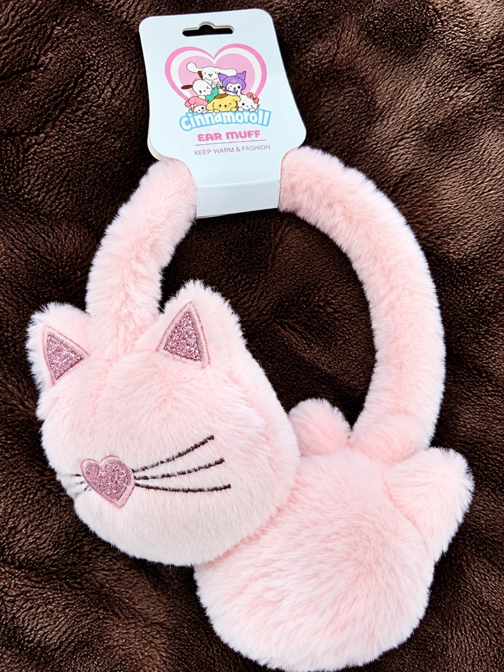Pink Cat Ear Muffs for Kids